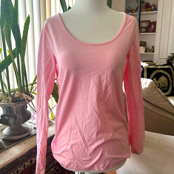 NWOT Brooks Brothers scoop neck pink long sleeve 🌸 - Picture 1 of 3